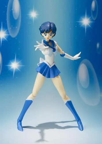 Vista 5 de TAMASHII NATIONS Bandai S.H. Figuarts Sailor Mercury Sailor Moon Figura de acción Sailor Moon - Figura de acción de 6 pulgadas S.H. Serie Figuarts