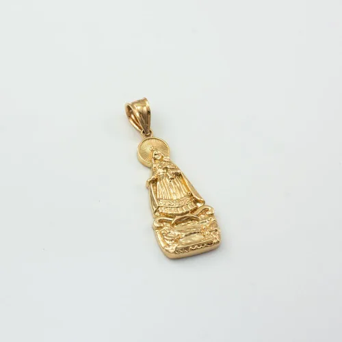 Vista 2 de Colgante Nuestra Señora del Cobre de Oro Amarillo de 10K (pequeño), Metal