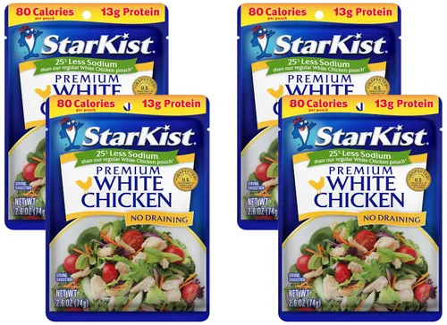 Vista 10 de StarKist Less Sodium Premium White Chicken - Bolsa de 2.6 onzas (paquete de 1)