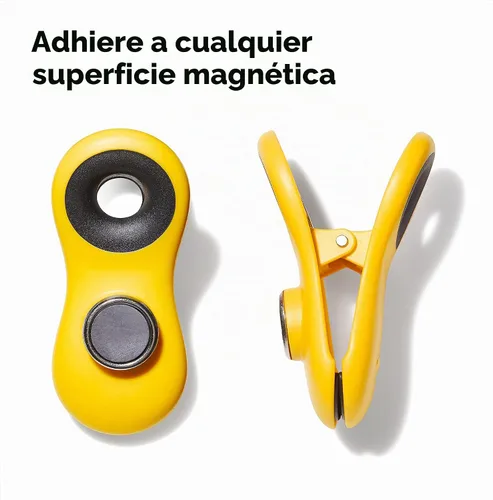 Vista 4 de Oxo, Clips magnéticos multiusos Azul marino/amarillo/rojo y azul claro