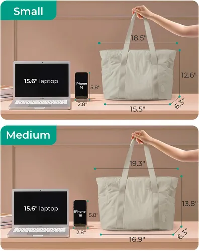 Vista 68 de BAGSMART Bolsa de mano para mujer con cremallera, bolsa de gimnasio con compartimentos, bolsa de trabajo para enfermera, baile, bolsa de yoga
