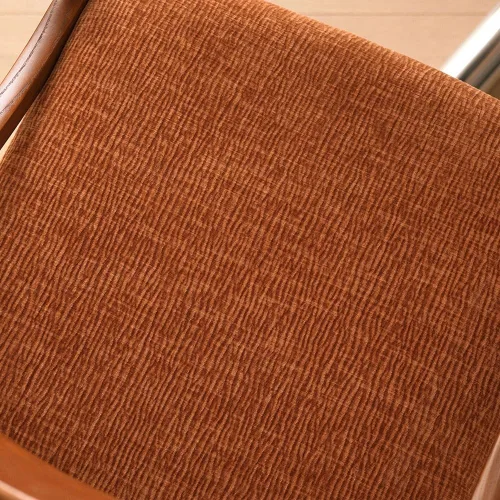 Vista 9 de Sillas de comedor de madera para el hogar, dormitorio, respaldo curvado, cojín de asiento de tela tapizada, cocina moderna