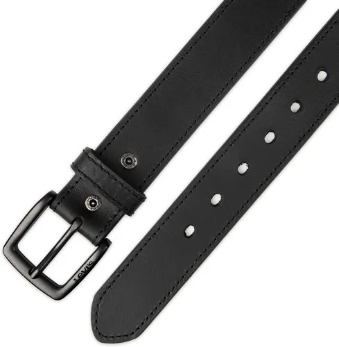 Vista 5 de Levi's Cinturón casual de doble remache para hombre Negro
