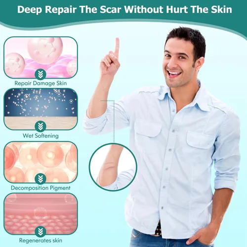 Vista 6 de Gowgaw Gel para cicatrices, crema para cicatrices, gel avanzado para cicatrices quirúrgicas, cara, cuerpo, pierna, quemaduras, acné, cesárea