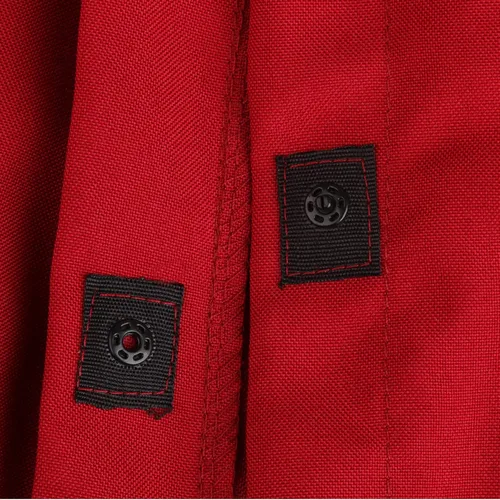 Vista 5 de Handmaid - Disfraz de cosplay de color rojo capa roja con capucha y gorro blanco para fiesta de Halloween Rojo