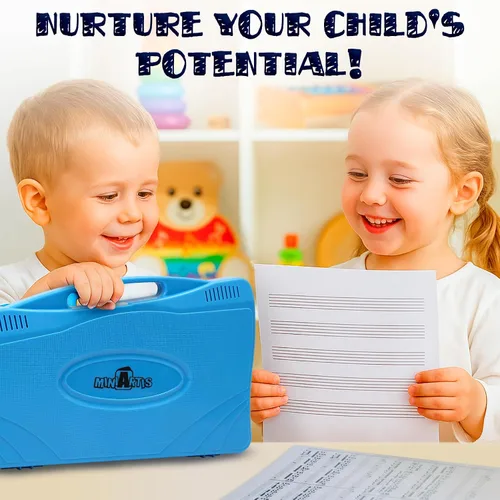 Vista 6 de MINIARTIS Glockenspiel Xilófono Xilófono de 25 notas con teclas metálicas coloridas para niños Instrumento musical de percusión Juguete