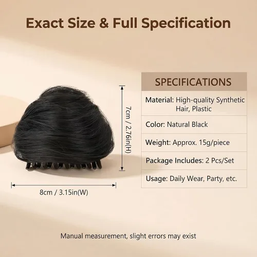 Vista 2 de Orejas de gato con clip de pinza de moño en moño espacial, extensiones de cabello con orejas de gato, accesorio de peluca, extensiones de cola