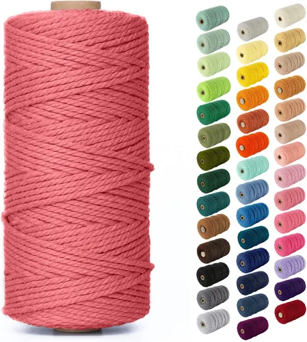 Vista 69 de Nook Theory Hilo de macramé de 3mm 109 yardas - Cuerda de macramé suave de 4mm, 5mm perfecta para nudos - Suministros de macramé para colgadores