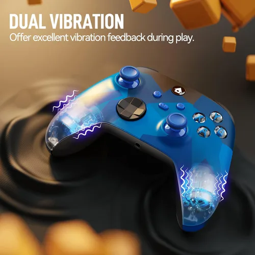 Vista 3 de VidPPluing Controlador Xbox compatible con Xbox One, Xbox Series XS, Xbox One XS y PC, controlador inalámbrico de 2.4 GHZ con conector