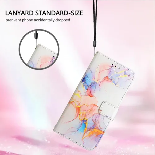 Vista 5 de Redmi Note 11 Pro 5G, funda de piel tipo cartera con tarjetero y soporte para tarjetas para niñas y mujeres, diseños de mármol, funda protectora