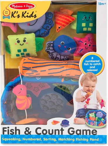 Vista 7 de Melissa & Doug K's Kids Fish and Count Juego de aprendizaje con 8 peces numerados para atrapar y liberar