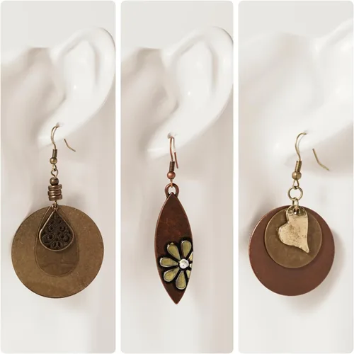 Vista 4 de 12 Pairs Boho Vintage Drop Dangle Earrings for Women Ethnic Style Chic Round Jewelry SetRetro Photoshoot Outfit Bundle for Women Trendy Mother's Day