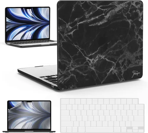 Vista 28 de IBENZER Funda para MacBook Air de 13 pulgadas 2026 2025 2024 2023 2022 M4 A3240 M3 A3113 M2 A2681, funda rígida con cubierta de teclado ScreenFilm