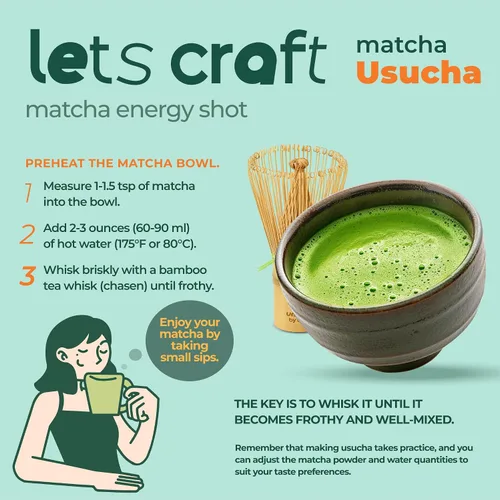 Vista 8 de Paquete ceremonial de 3.5 onzas + 3.5 oz Matcha de grado culinario de Japón