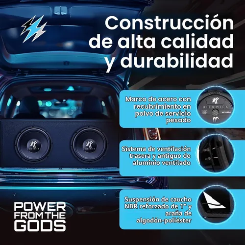 Vista 3 de Hifonics - Par de subwoofers de 12 pulgadas, 800 vatios máximo de 400 W
