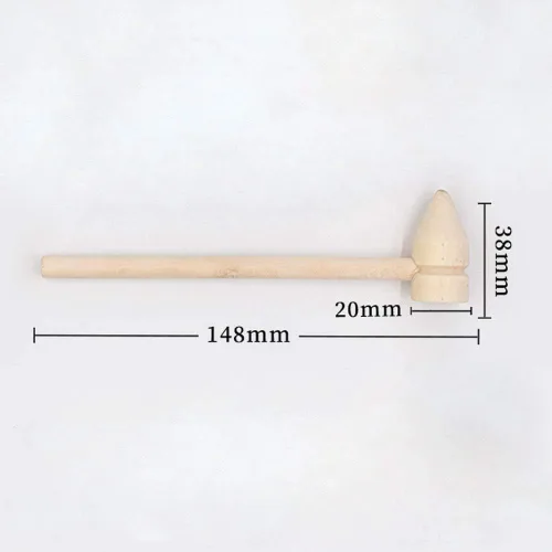 Vista 4 de Teensery 10 piezas de mini martillos de madera pequeños mazos puntiagudos para romper corazones de chocolate