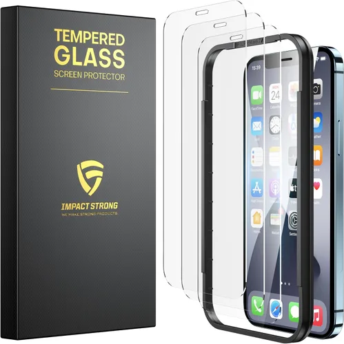Vista 19 de ImpactStrong Protector de pantalla de vidrio templado inastillable para iPhone 11 Pro/iPhone XS/iPhone X, marco de fácil instalación, sin burbujas