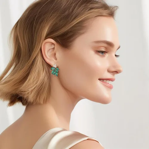 Vista 7 de Aretes de diamantes de imitación para mujer, pequeños y delicados aretes de gota de cristal para niñas, lindos bisutería para novia, boda, fiesta