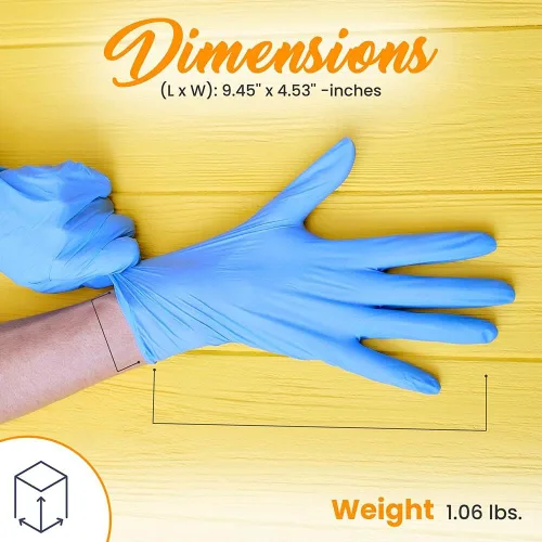 Vista 6 de 1000 guantes de mezcla de nitrilo y vinilo, guantes suaves de grado industrial