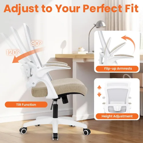 Vista 6 de NEO CHAIR Silla de escritorio para oficina y computadora de respaldo alto de malla, asiento para juegos ergonómico ajustable, cómodo