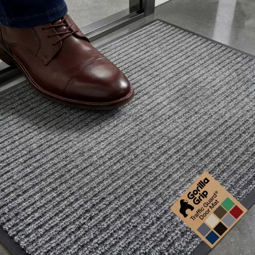 Vista 69 de GORILLA GRIP Traffic Guard - Tapete resistente para interiores y exteriores Negro
