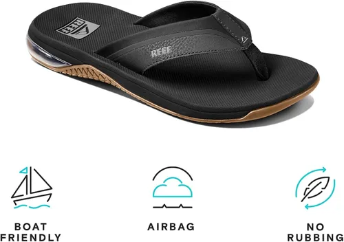 Vista 2 de Reef Chanclas anclas para hombre, NegroPlateado, 7