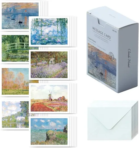 Vista 12 de Monolike Tarjeta Día a día, Flor para ti ver.2 - Mezcla 36 Mini Tarjetas individuales, 36 sobres, 36 pegatinas Paquete