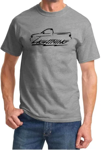Vista 5 de 1999-04 Ford SVT Lightning F150 Truck Classic Outline Design Camiseta Negro