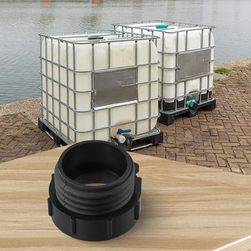 Vista 4 de Adaptador de rosca bidireccional para tanque de PP IBC de alta resistencia Ajuste Válvula Schutz Conector de drenaje de rosca gruesa fina con rosca