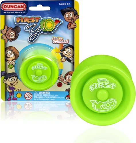 Vista 12 de Duncan Toys First Yo! - Mejor Yo-Yo Principiante para Niños, Yo Yo Sensible, Juguetes YoYo - Azul/Verde Azul y verde