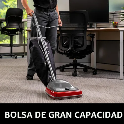 Vista 3 de Sanitaire SC679K Tradition, aspiradora vertical comercial con bolsa, color rojo