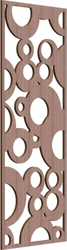 Vista 90 de 9 3/8"W x 24 3/8"H x 1/4"T Farwell Decorativos Paneles de Pared de Madera Calado, Hickory