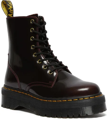 Vista 11 de Dr. Martens, Botas industriales ligeras para mujer Maple Zip con puntera de acero Marrón oscuro