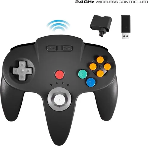 Vista 9 de KIWITATA N64 Wireless Controller for Switch Games, 2.4GHZ Wireless N64 Remote Game Pad Joystick Controller Compatible with N64, SwitchSwitch