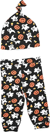 Vista 6 de Traje unisex de 2 piezas bordado Haunt It Layette para bebé, Haunt It