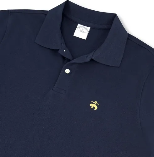 Vista 2 de Brooks Brothers Mens Short Sleeve Cotton Pique Stretch Logo Polo Shirt