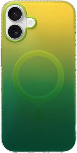Vista 34 de Funda degradada para iPhone 14 Pro - Diseño multicolor degradado naranja y amarillo, resistente a los impactos y con imanes