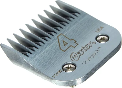 Vista 3 de Oster CryogenX - Cuchilla profesional para cortar animales, diente de salto, tamaño 4 (078919-136-005), color plateado