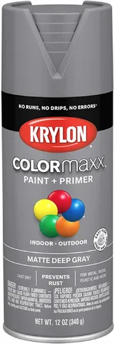 Vista 69 de Krylon K05554007 COLORmaxx Pintura en aerosol y base para uso en interiores y exteriores, color almendra satinada, 12 onzas (paquete de 1)