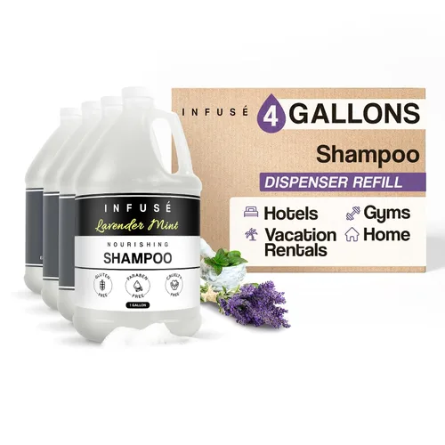 Vista 9 de Infuse Lavender Mint Hotel 1 galón Para alquileres vacacionales y hoteleros para recargar dispensadores (Un galón)
