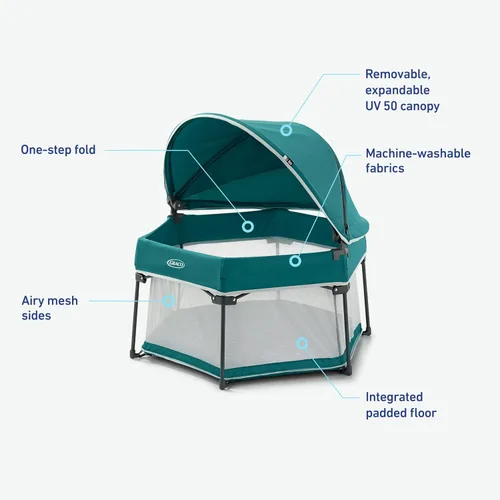 Vista 6 de Graco Cuna de Viaje con Domo para Bebé Brixton