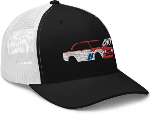 Vista 6 de Datsun 510 - Gorra de camionero con diseño personalizado JDM, Transparente