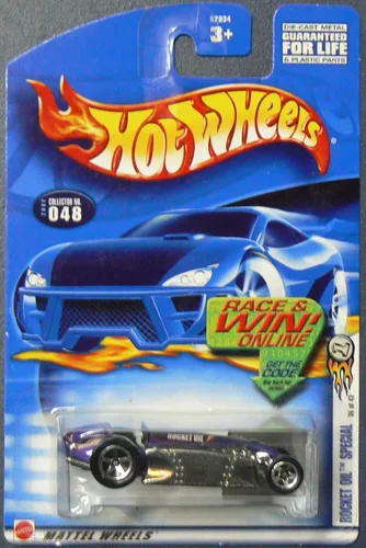 Vista 2 de Hot Wheels 2002-048 Púrpura/Plata Rocket Oil Special 36/42 escala 1:64 Die Cast Car
