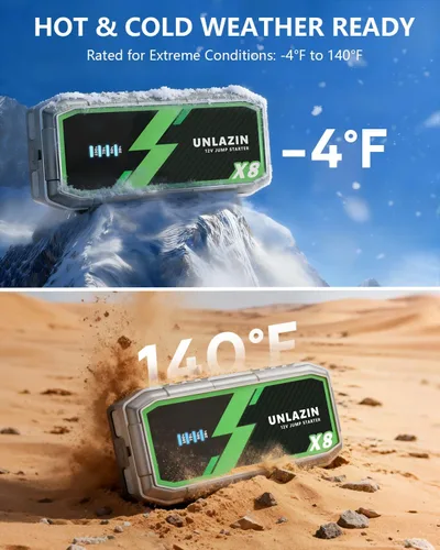 Vista 4 de X8 Arrancador de Salto 8000A Arrancador de Batería Portátil con Arranque Forzado, Caja de Arranque de Coche de 12V y Amplificador de Batería
