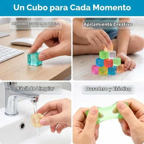 Vista 8 de Paquete de 32 mini cubos esponjosos, cubo de estrés pequeño Fidget juguetes