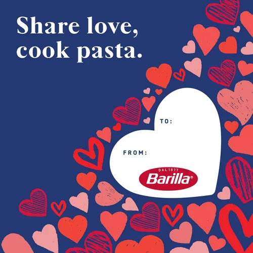 Vista 7 de Barilla Edición Limitada Love Pasta, Pasta en Forma de Corazón No Transgénica Hecha con Sémola de Trigo Duro - Certificada Kosher, Caja de 12 oz