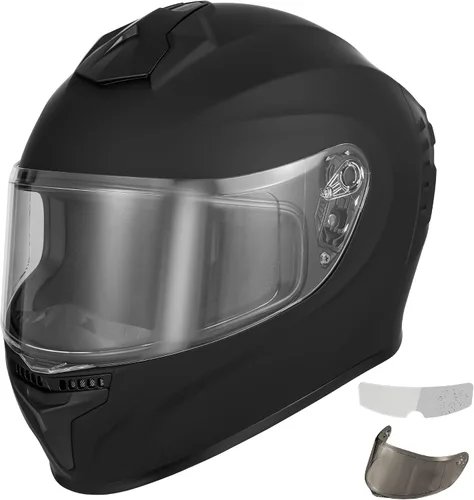 Vista 11 de Favoto - Casco de cara completa para motocicleta aprobado por DOT, Cascos para motos, moto de nieve y bicicleta todoterreno para adultos, hombres