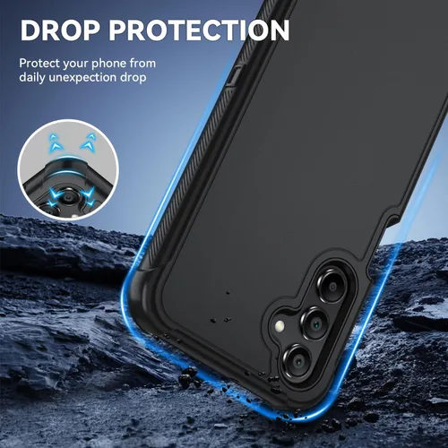 Vista 3 de Funda para Samsung Galaxy A16 5G: Cubierta de Teléfono a Prueba de Golpes de 3 Capas con Protector de Pantalla HD, Protección Híbrida Protectiva