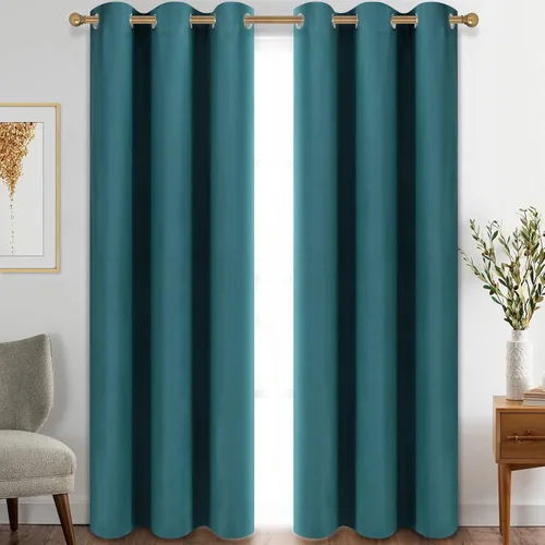 Vista 139 de Diraysid Cortinas opacas beige con ojales para dormitorio, con aislamiento térmico, cortinas de oscurecimiento de habitación, 38 x 54 pulgadas, 2