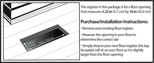 Vista 7 de Decor Grates Registro de suelo SPH210-RB, 2x10, acabado bronce frotado